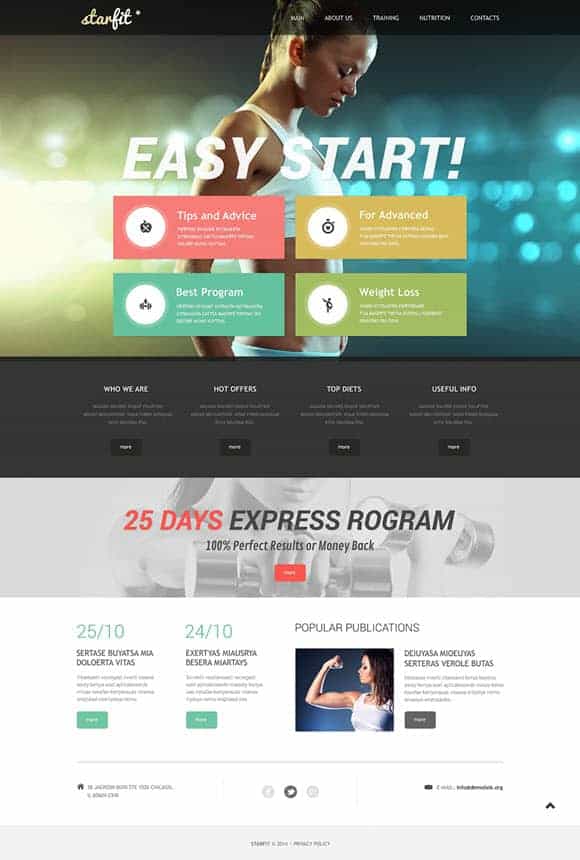 body building template