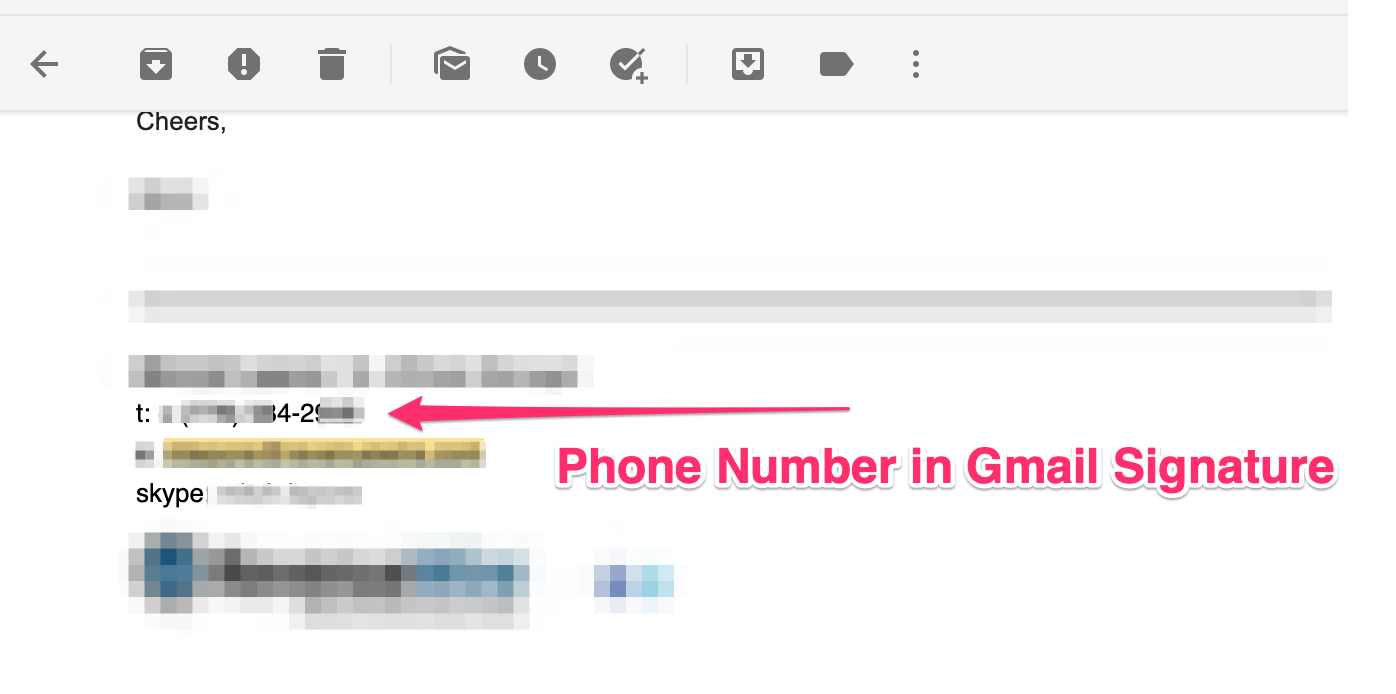 Finding a cell number through Gmail