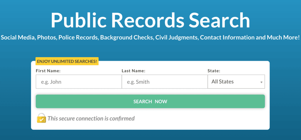 Public records search