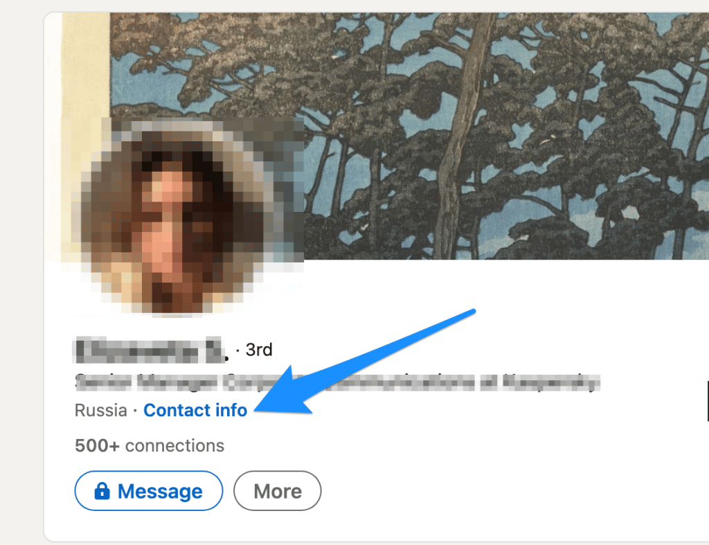 Contact details on Linkedin through Snapchat name